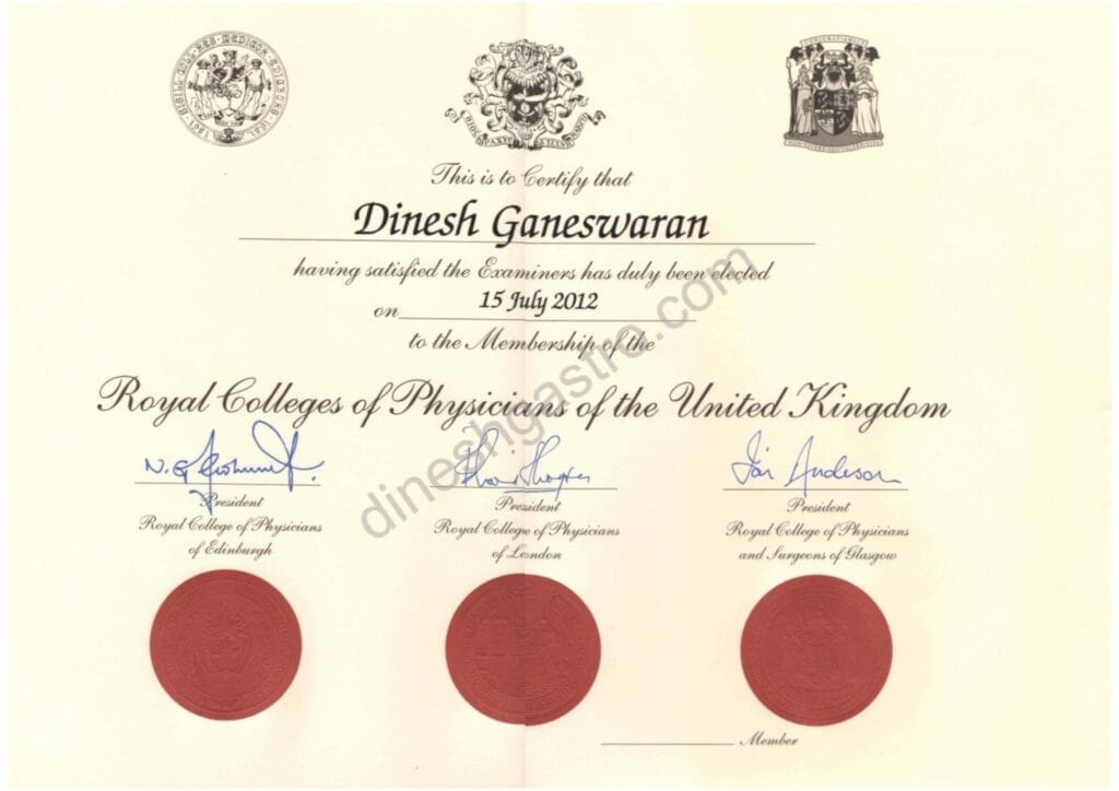 Member of Royal College of Physicians (MRCP)