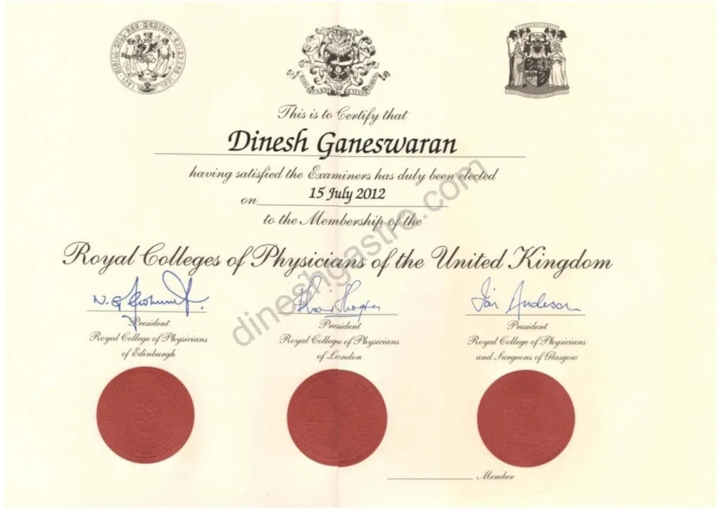 Ahli Maktab Perubatan Diraja (MRCP)