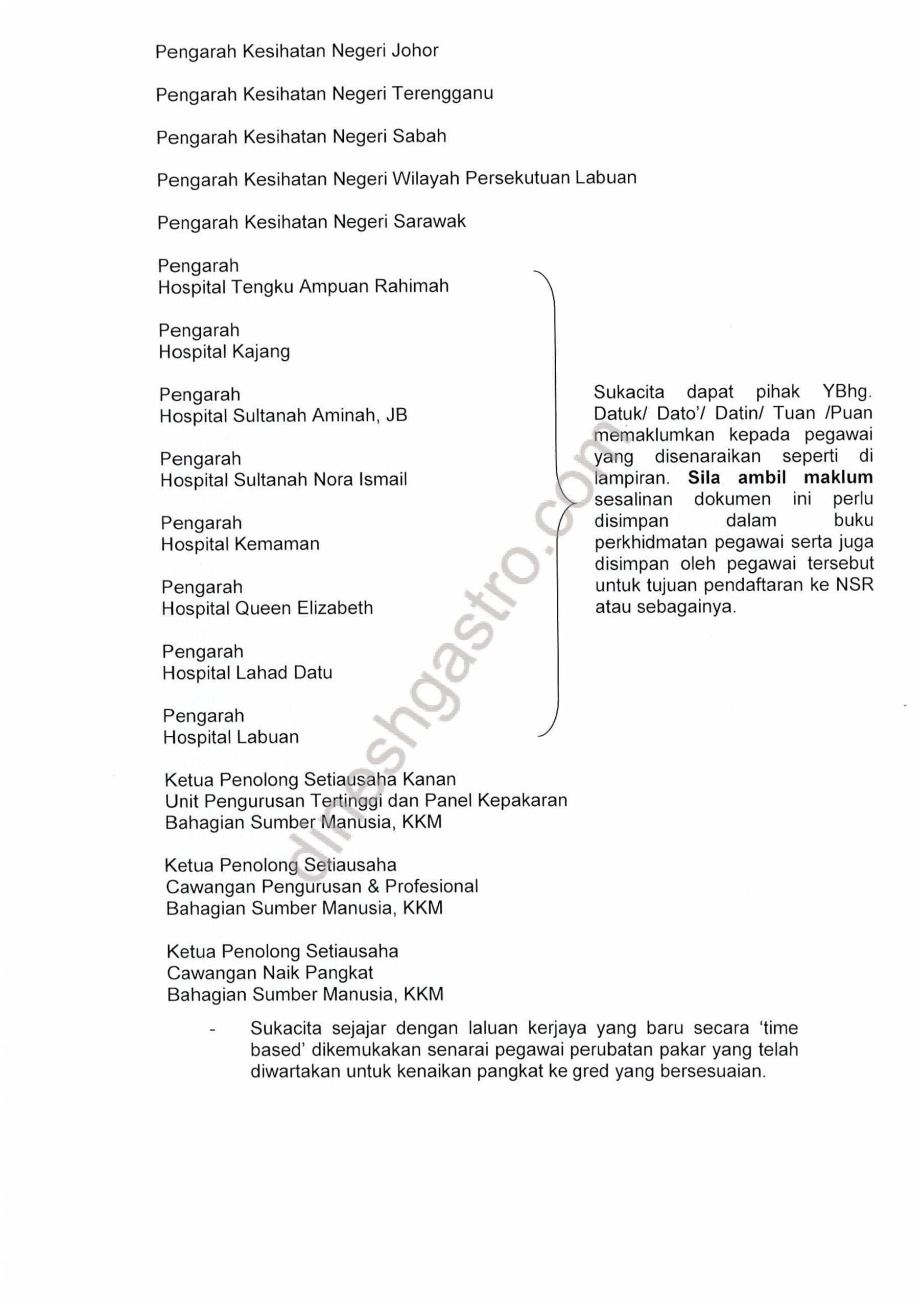 Letter of Gazettement from Ministry of Health, Malaysia