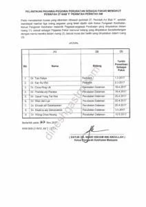 Letter of Gazettement from Ministry of Health, Malaysia